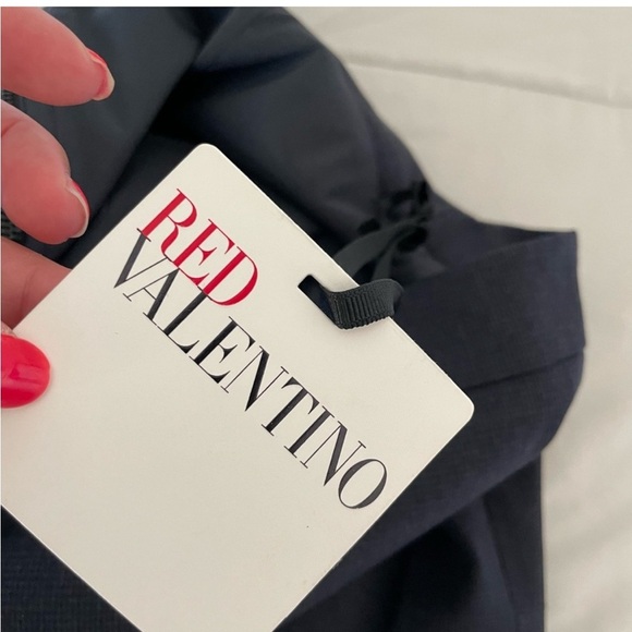 Red Valentino blue black back zip skirt - Picture 8 of 11